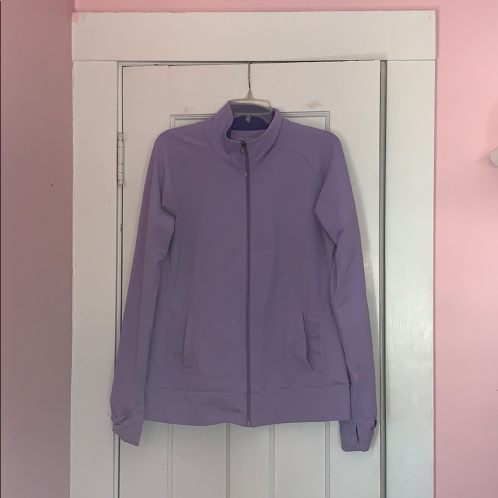 Long sleeve athletic top.